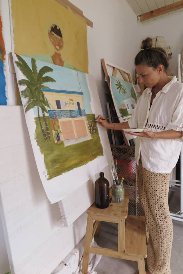 Summer Lovin Art Throw Rug By Gabrielle Diamantis