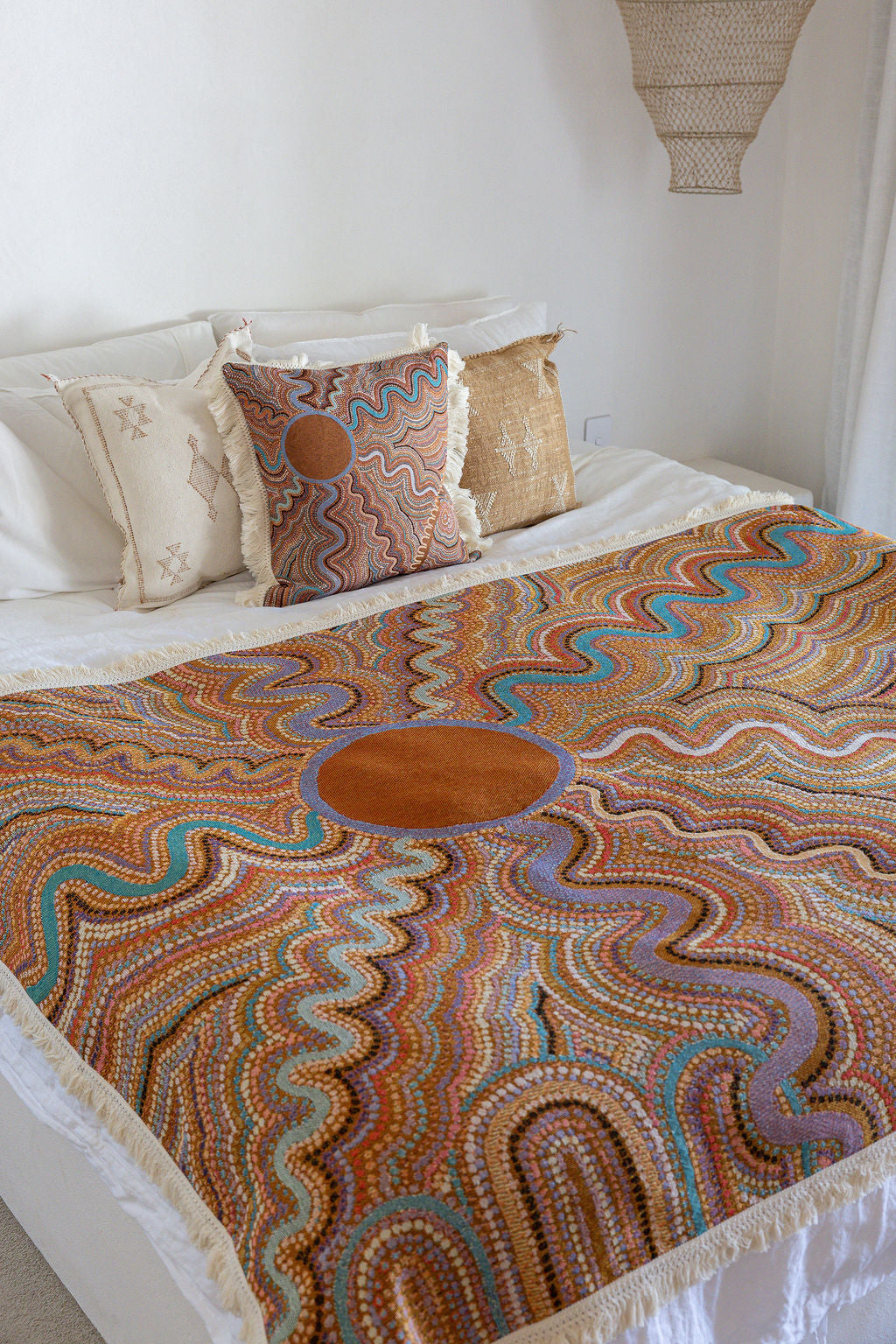 Sun Codes Indigenous Art Throw Rug By Natalie Jade