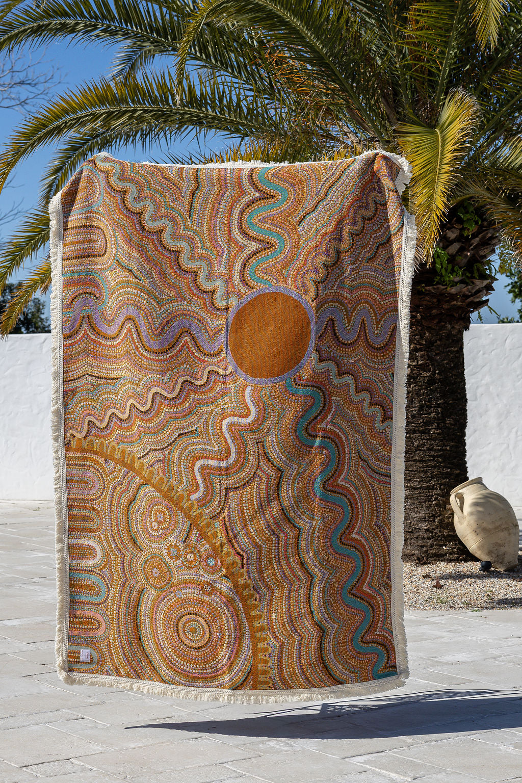 Sun Codes Indigenous Art Throw Rug By Natalie Jade