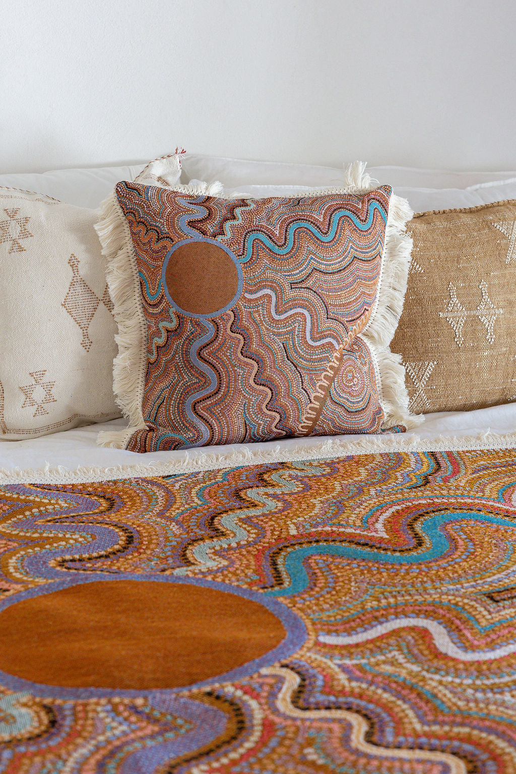 Sun Codes Indigenous Art Throw Rug By Natalie Jade