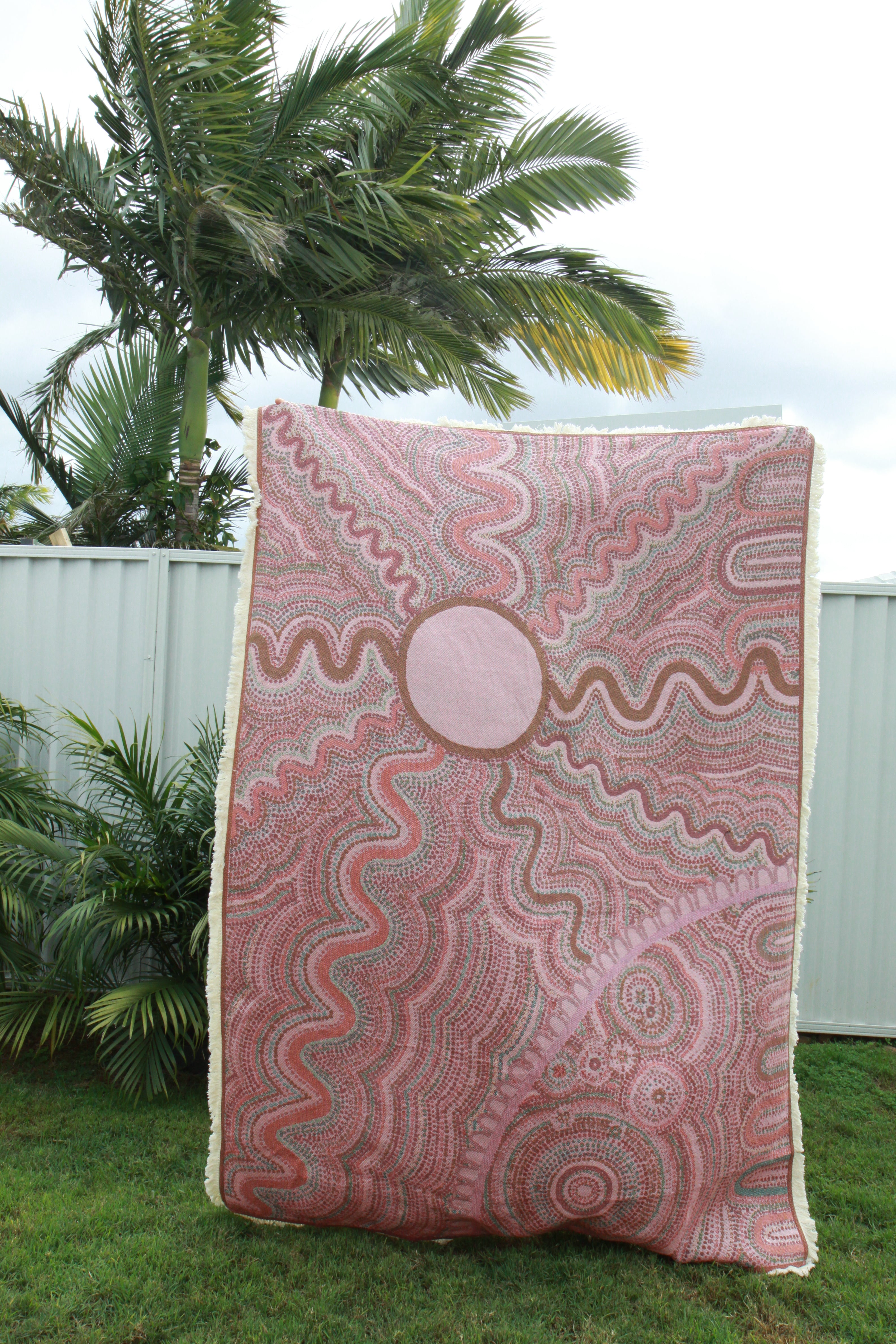 Sun Codes Indigenous Art Throw Rug By Natalie Jade