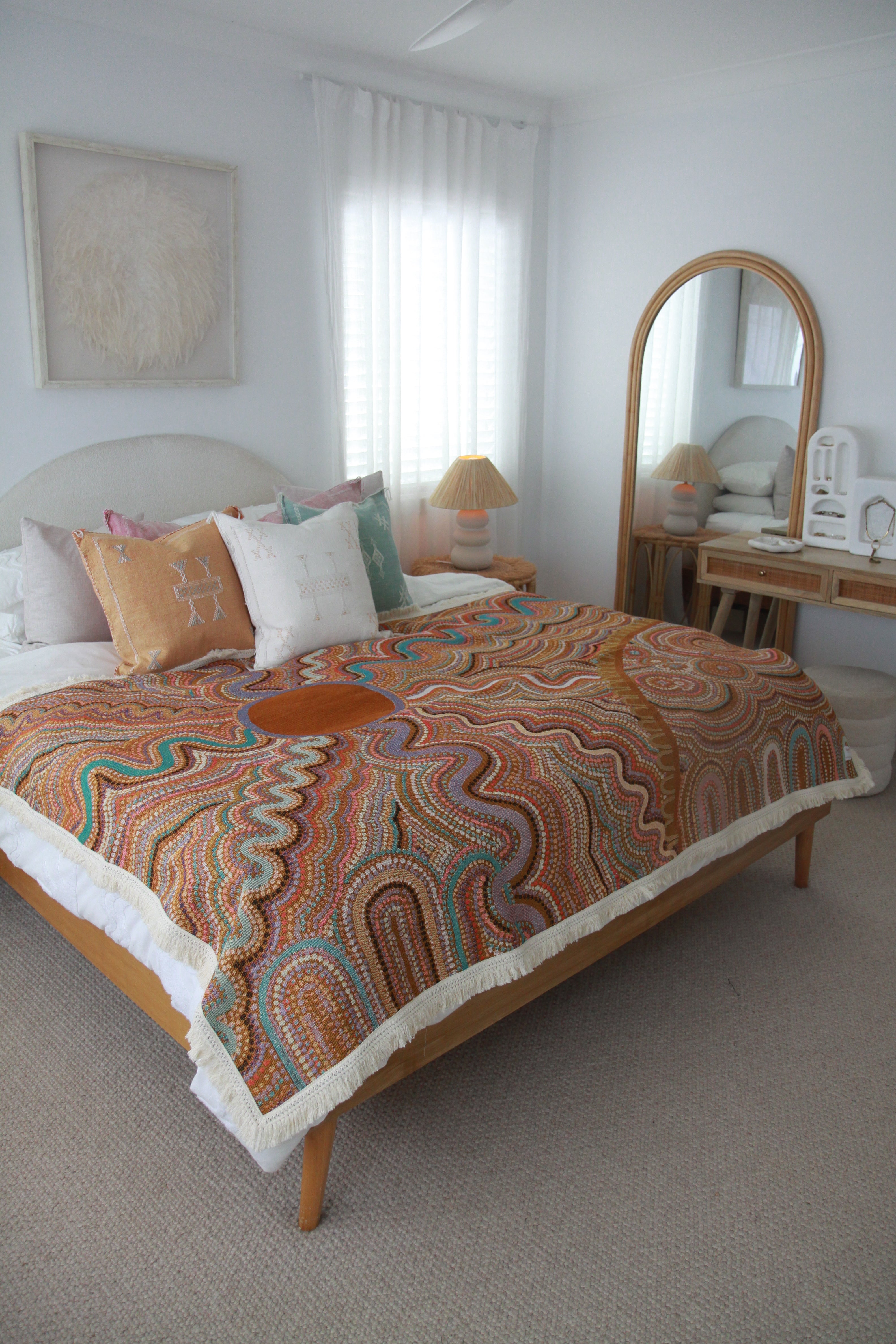 Sun Codes Indigenous Art Throw Rug By Natalie Jade