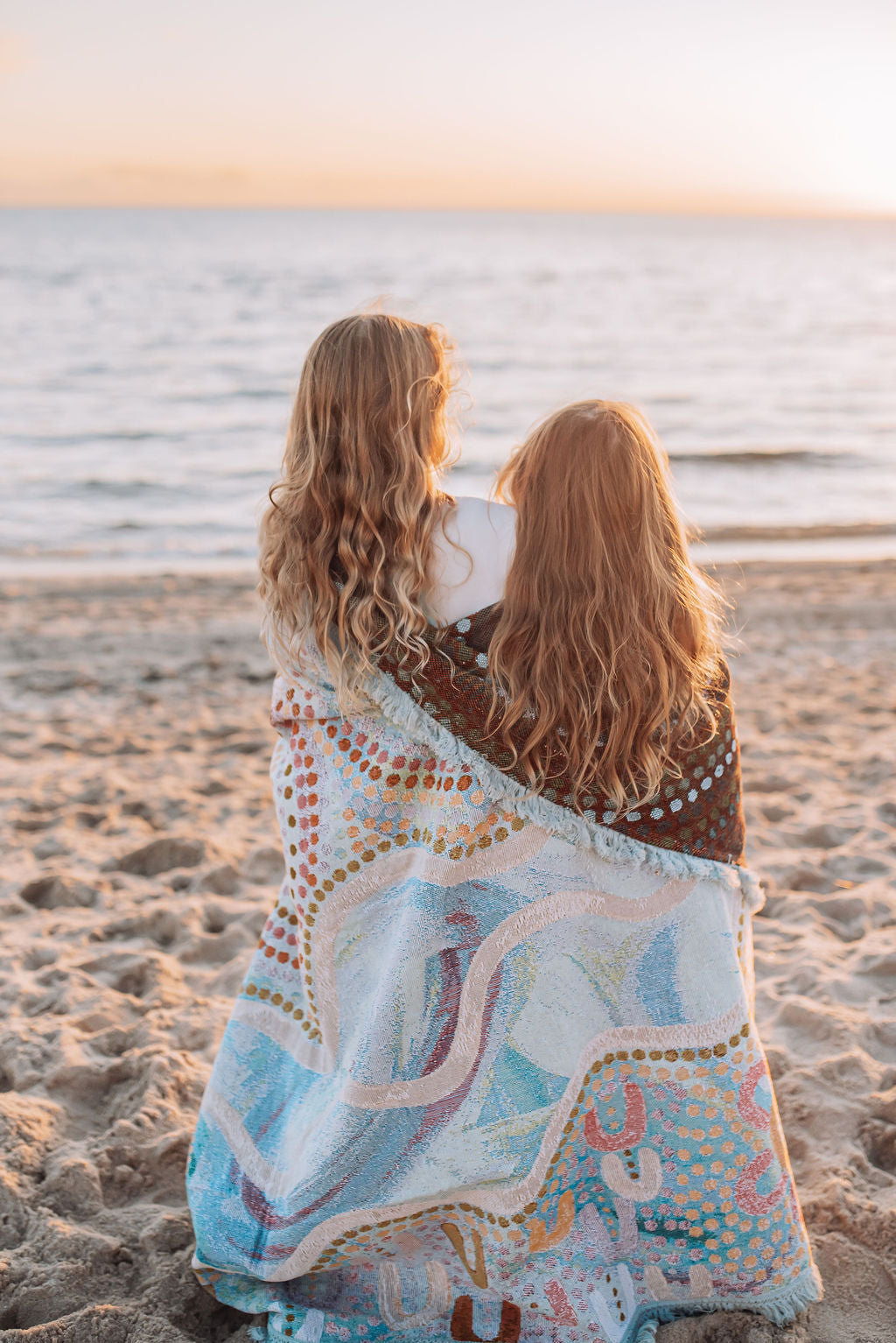 Blue Ocean Indigenous Art Throw Rug By Natalie Jade