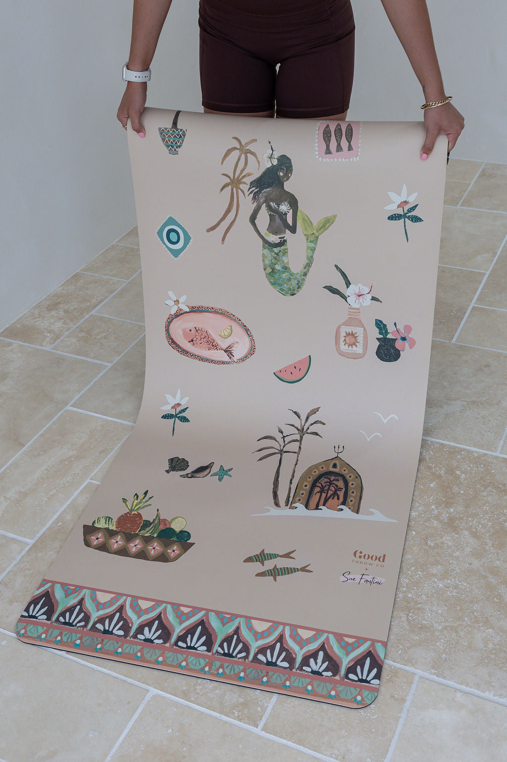 Premium Yoga Mat & Carry Strap Sea Song Mermaid