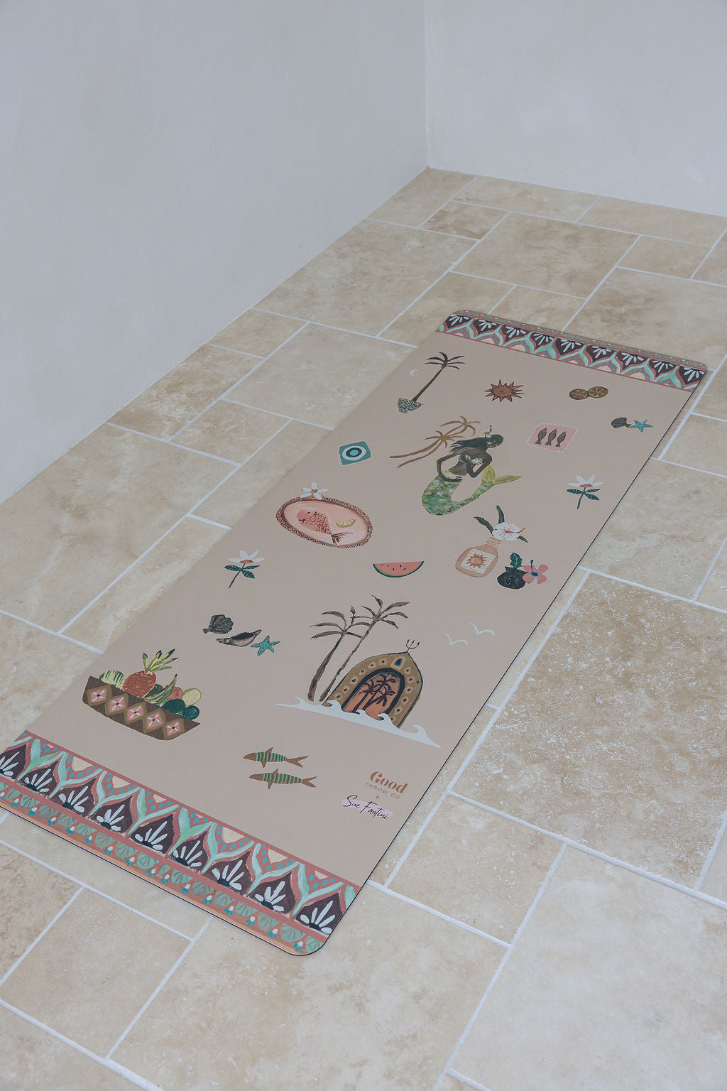 Premium Yoga Mat & Carry Strap Sea Song Mermaid