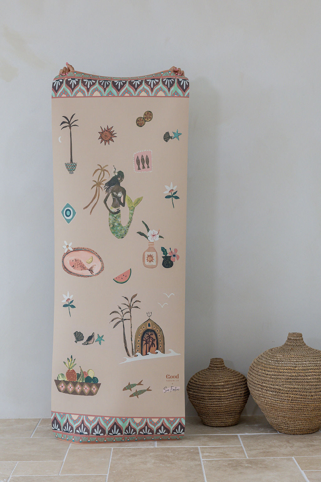Premium Yoga Mat & Carry Strap Sea Song Mermaid