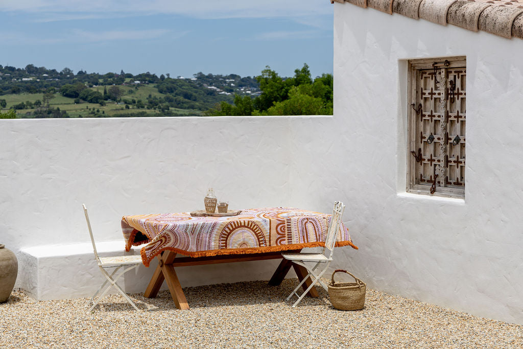 The Sun & The Seven Sisters Indigenous Art Throw Rug By Natalie Jade