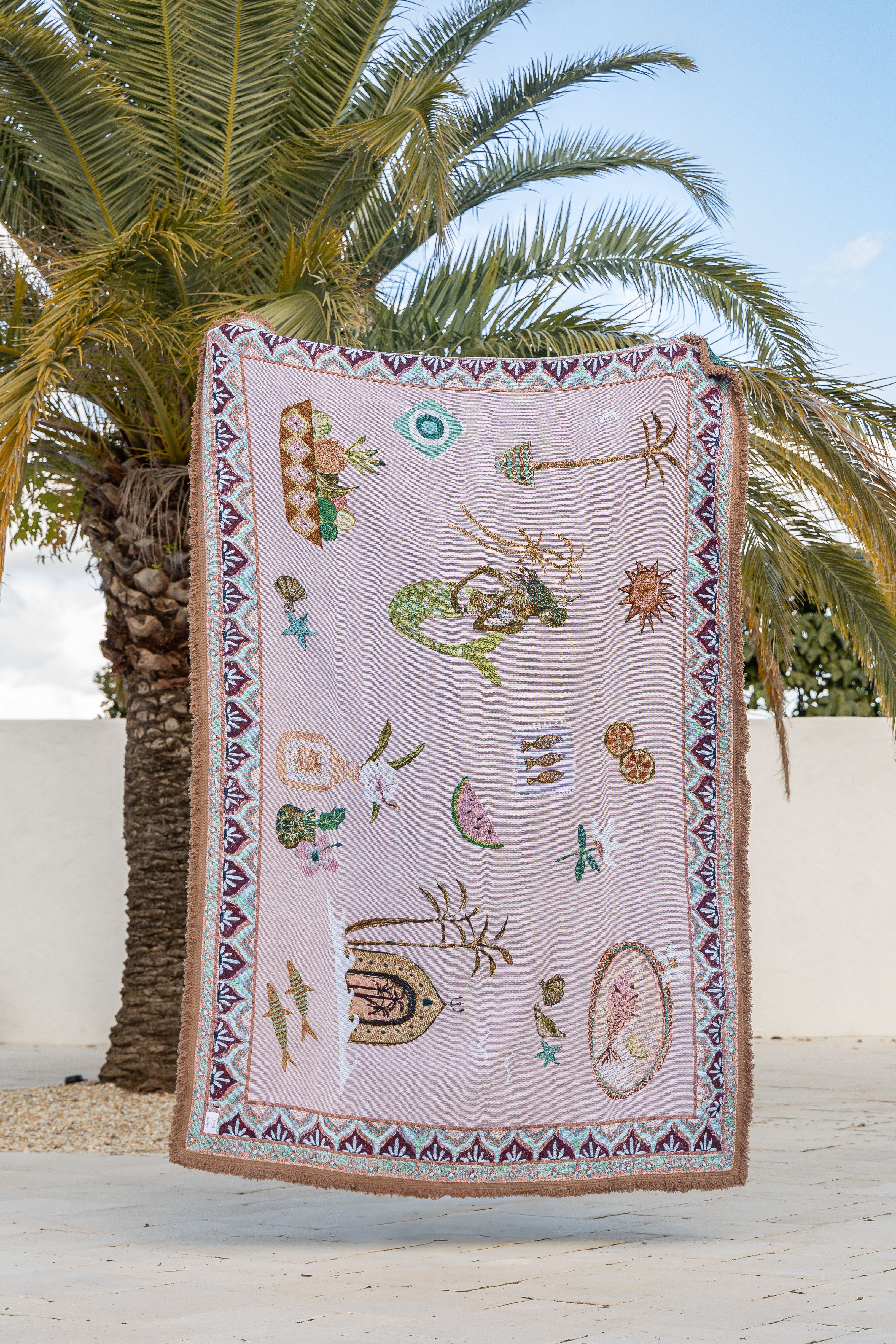 Sea Song Mermaid Art Throw Rug By Sue Fantini