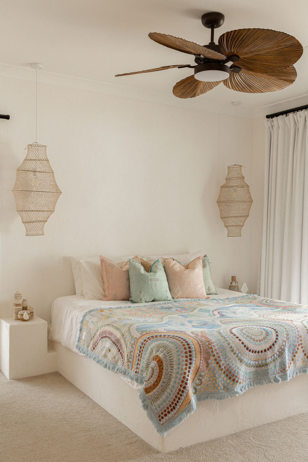 Blue Ocean Indigenous Art Throw Rug By Natalie Jade