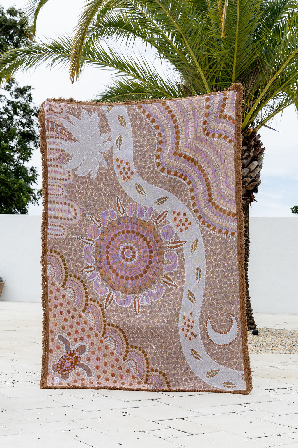The Drift Of Our Elders Indigenous Art Throw Rug By Taylor - Lee