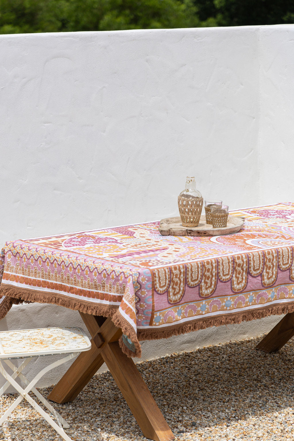 Alkira Pink Indigenous Art Throw Rug By Taylor - Lee