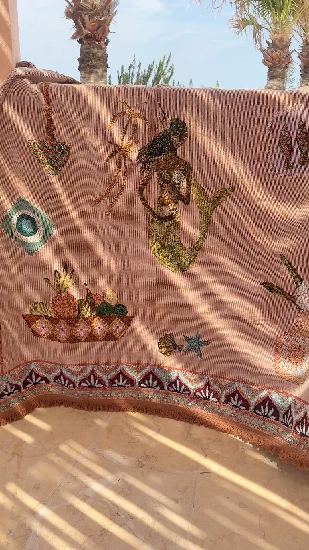 Sea Song Mermaid Art Throw Rug By Sue Fantini