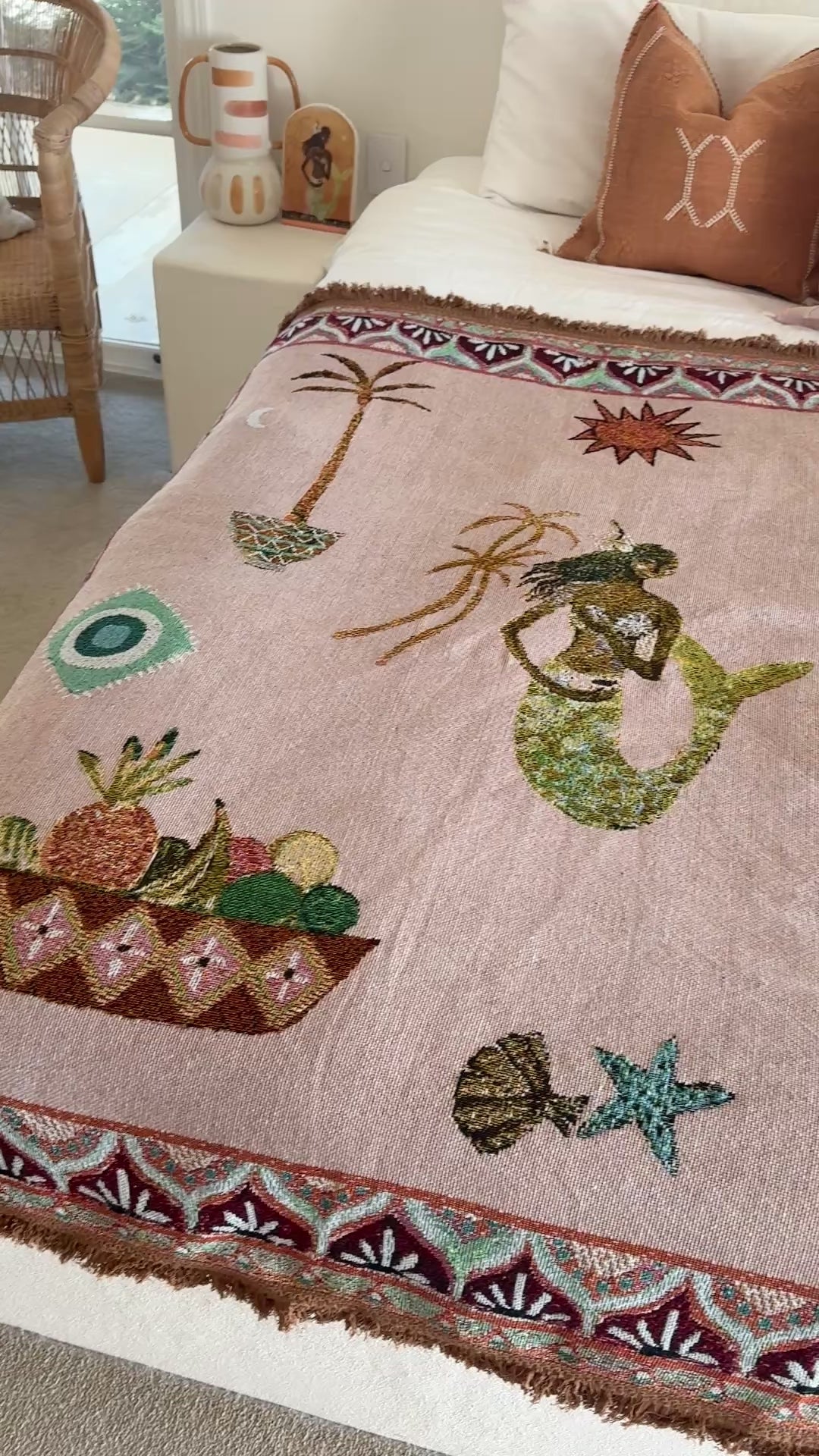 Sea Song Mermaid Art Throw Rug By Sue Fantini